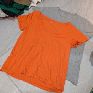 J. Crew Orange Short Sleeve Tee